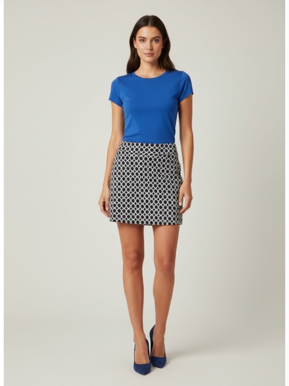 Segments Luxe Navy Geometric Athletic Skort Activewear Size Medium